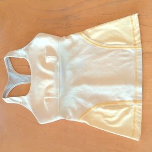 Lululemon Womens Racerback Tank Top Size 10 Yellow Athletic B23